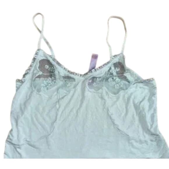 Savage X Fenty Lace Curvy Cami Sleepwear - Seashell Blue - Size: Small - Picture 2 of 6